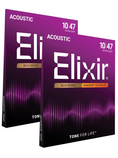 Set de 12 Cuerdas Dobles Elixir Nanoweb 11002 .010 para Docerola