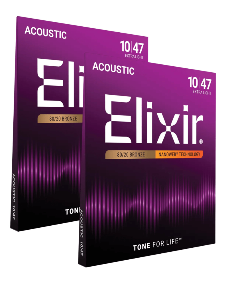 Set de 12 Cuerdas Dobles Elixir Nanoweb 11002 .010 para Docerola