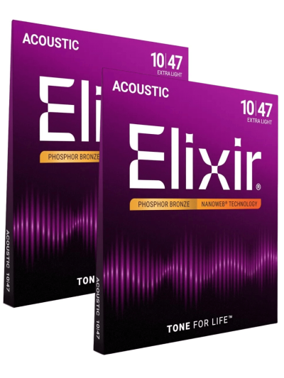 Set de 12 Cuerdas Dobles Elixir Phosphore Bronze16002 .010 para Docerola