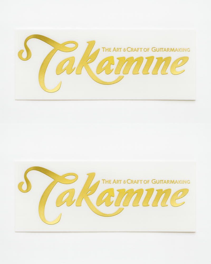 Calcomania takamine dorada min