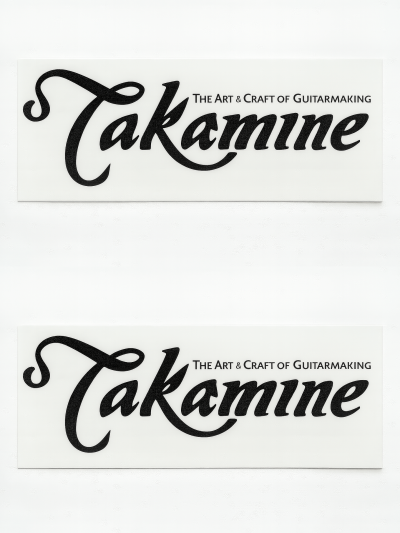 Sticker Calcomania para mica protectora con logotipo Takamine Negro