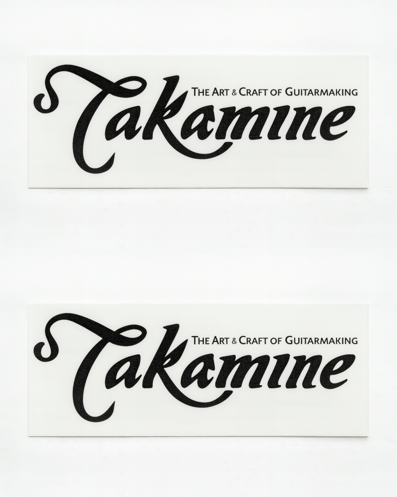 Sticker Calcomania para mica protectora con logotipo Takamine Negro